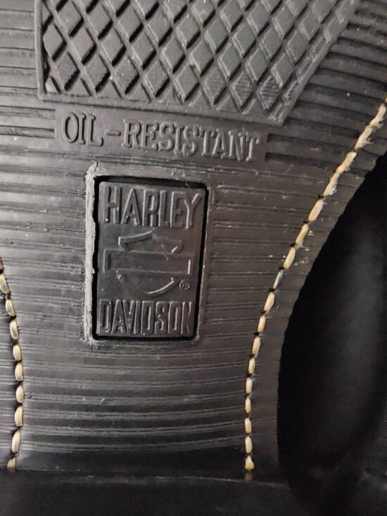 Harley Davidson Leather Western Crossover Oil Resistant Riding Moto Boots 12 BLK main image 6